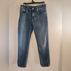 7 For All Mankind Blue Straight Jeans